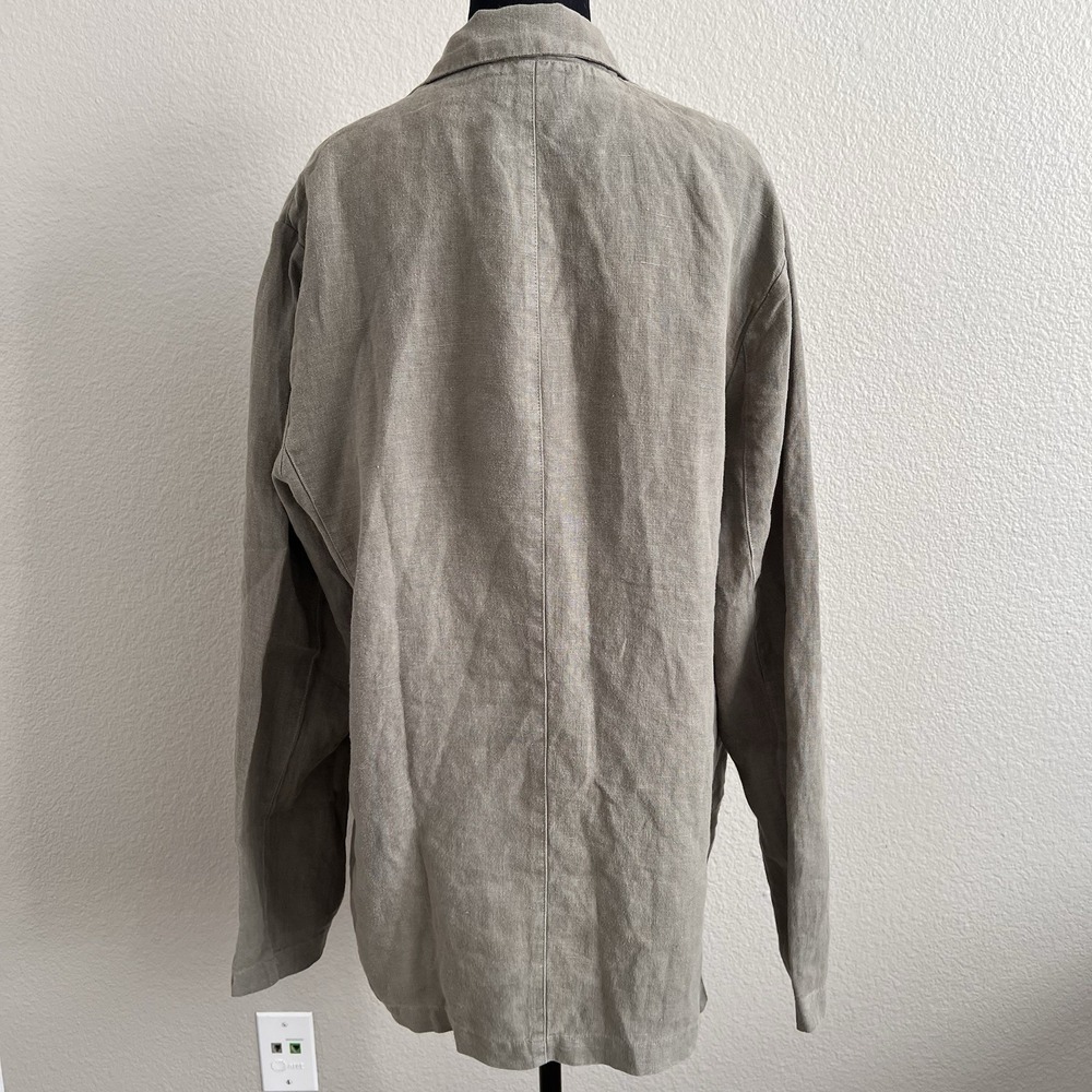 Velvet by Graham & Spencer Women's Large Blazer 100% Linen Light Green NWT - Picture 11 of 13